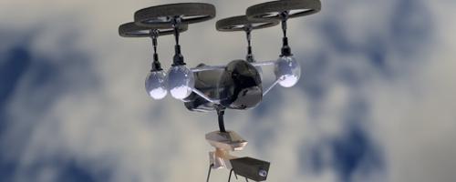 Cycles quadcopter with mounted gun preview image